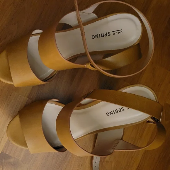 Call It Spring Tan Platform Heels - Picture 3 of 6